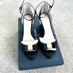 Cole Haan Tali leather strap wedges